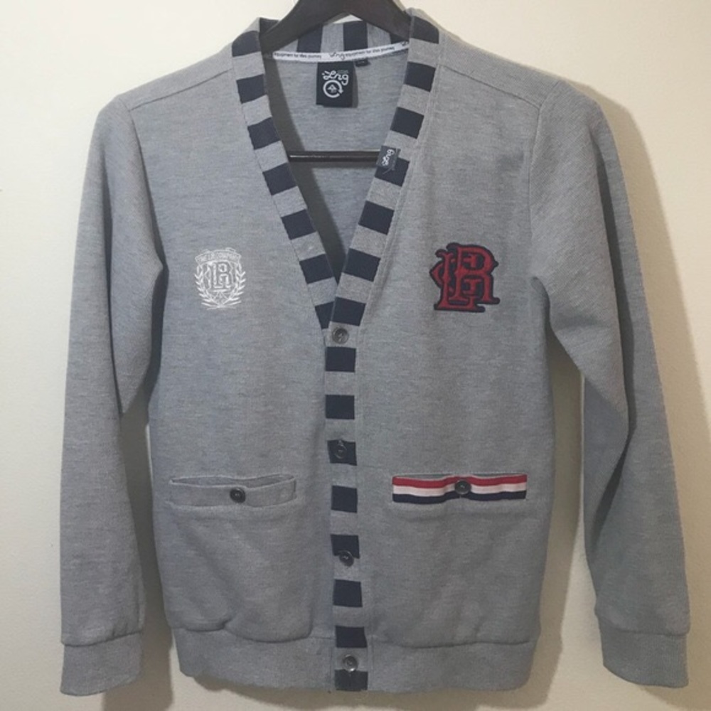 LRG Cardigan Sweatshirt Collegiate Design
